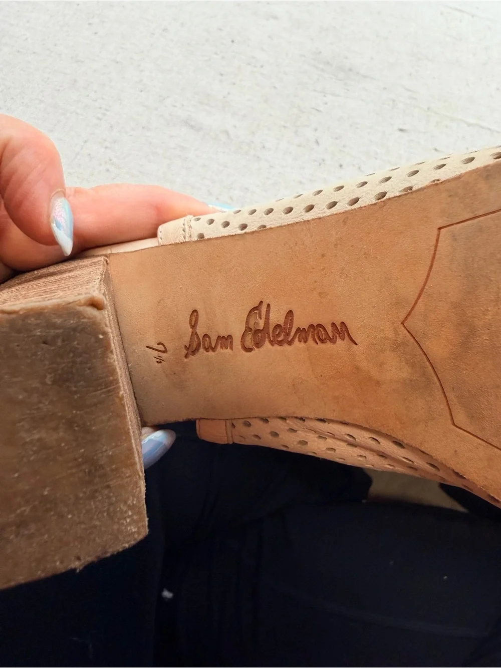 Sam Edelman perforated leather